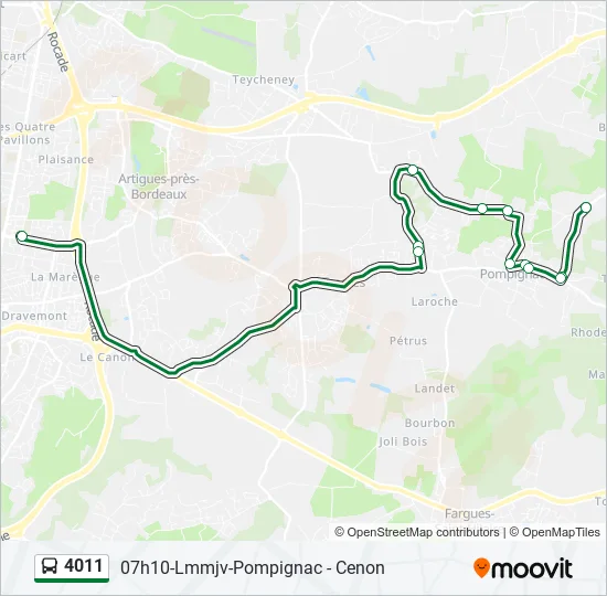 4011 Bus Line Map