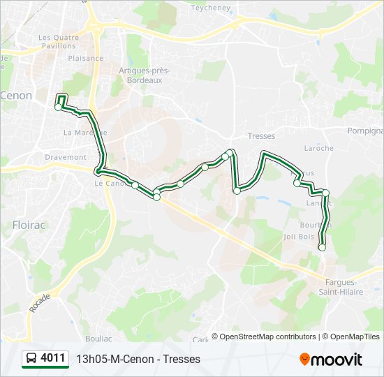 4011 bus Line Map