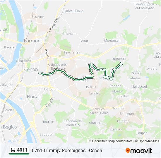 Mapa de 4011 de autobús