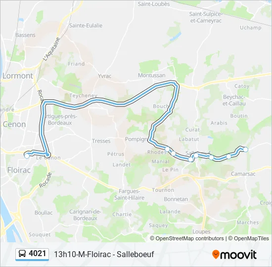 4021 Bus Line Map