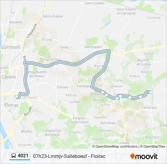 4021 Bus Line Map