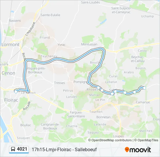 4021 Bus Line Map