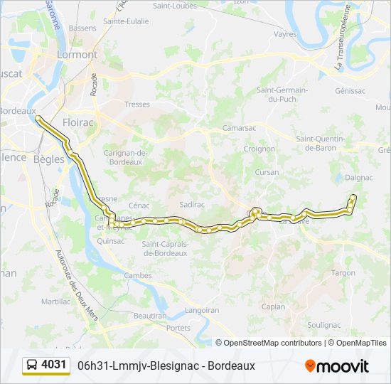 Mapa de 4031 de autobús