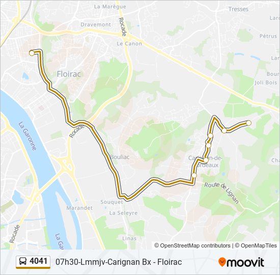 4041 bus Line Map