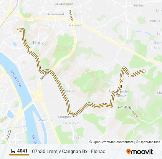 4041 Bus Line Map