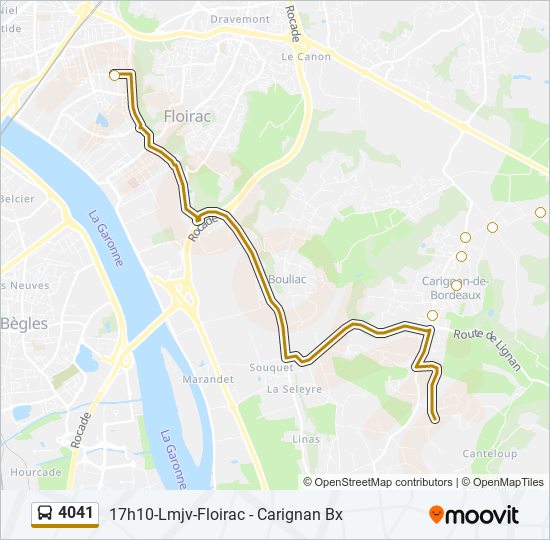 4041 bus Line Map