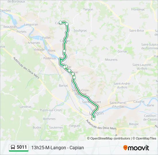 5011 Bus Line Map