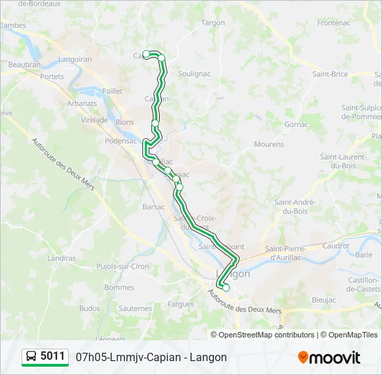 5011 Bus Line Map