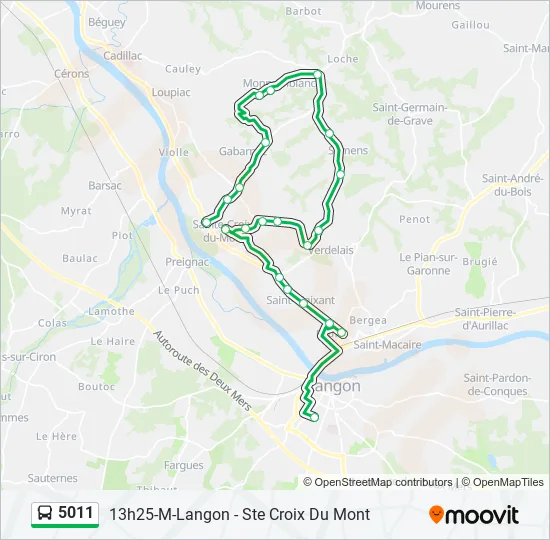 5011 Bus Line Map