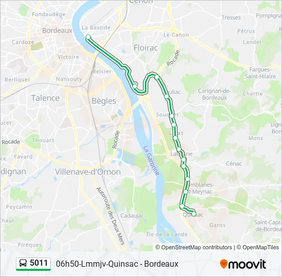 5011 Bus Line Map