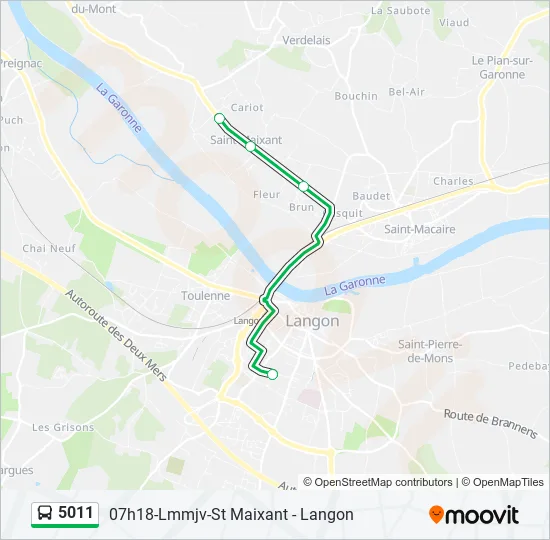 5011 Bus Line Map