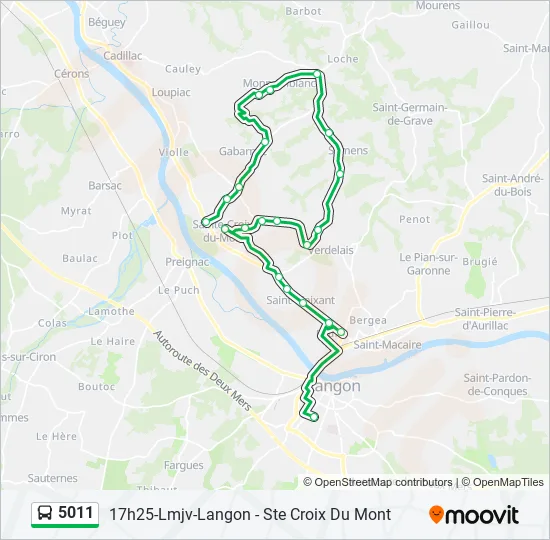 5011 Bus Line Map