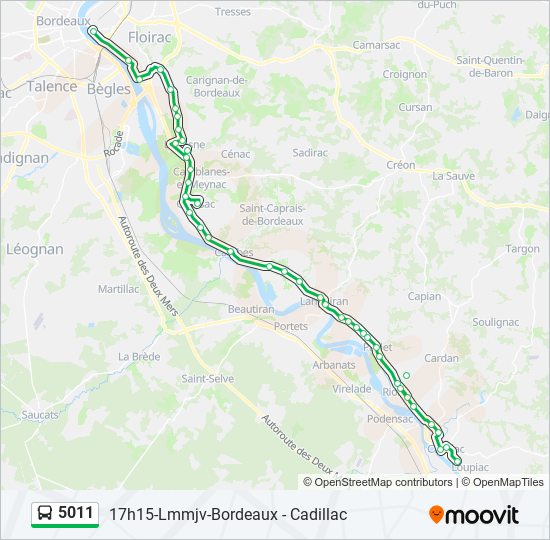 Mapa de 5011 de autobús