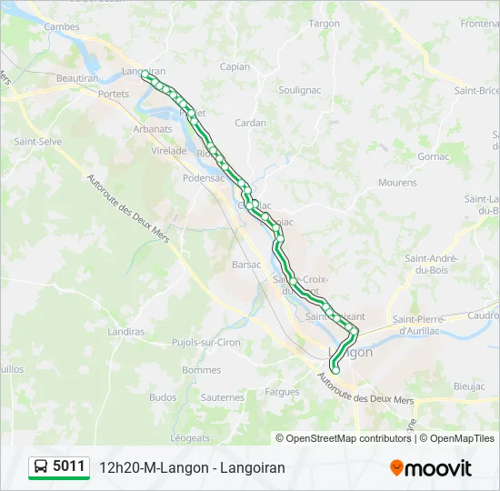 5011 Bus Line Map
