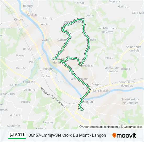 5011 Bus Line Map
