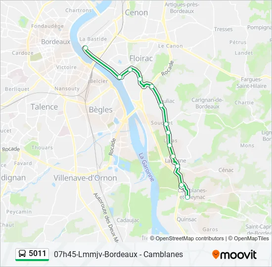 5011 Bus Line Map