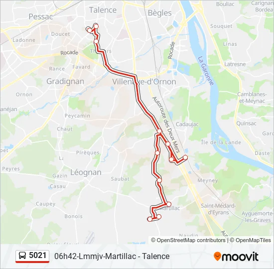 5021 Bus Line Map