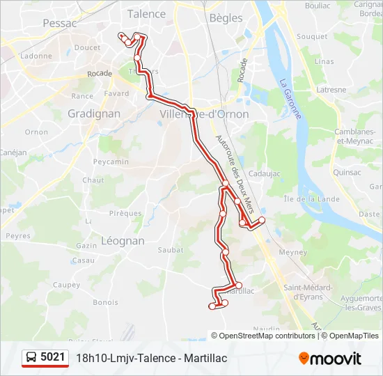 5021 Bus Line Map