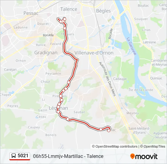 5021 Bus Line Map