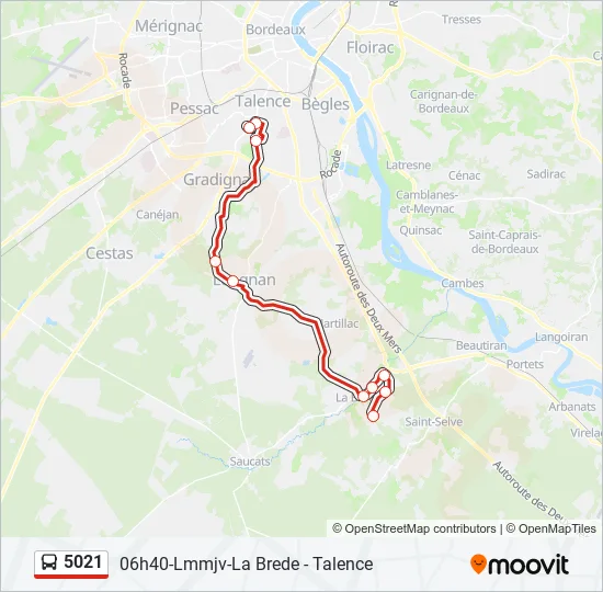 5021 Bus Line Map