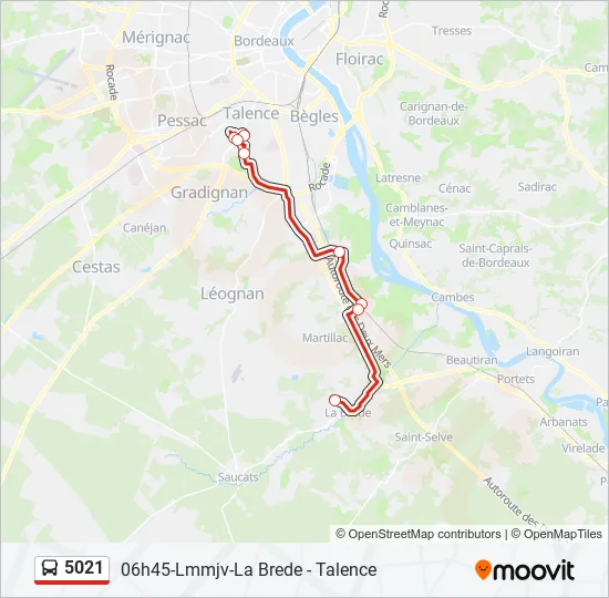 5021 Bus Line Map