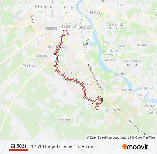 5021 Bus Line Map