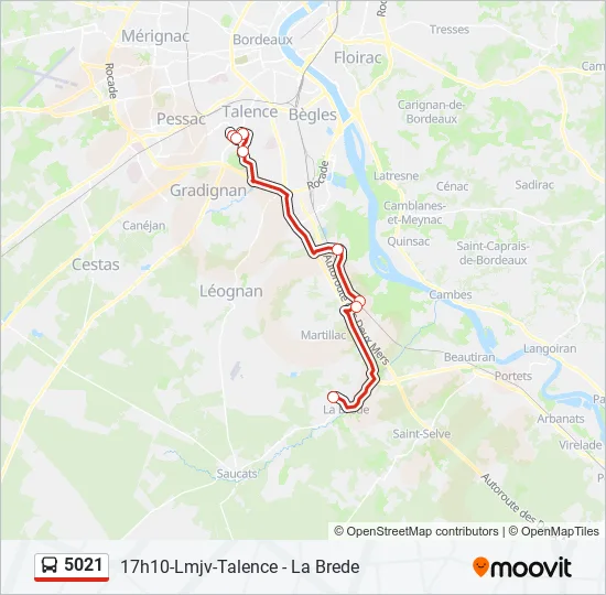 5021 Bus Line Map