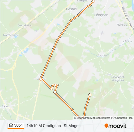5051 Bus Line Map