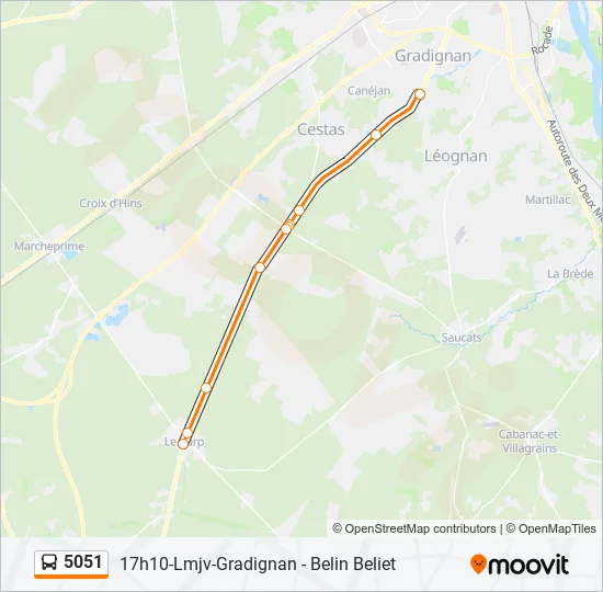 5051 Bus Line Map