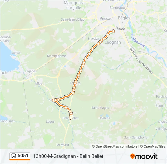 5051 Bus Line Map