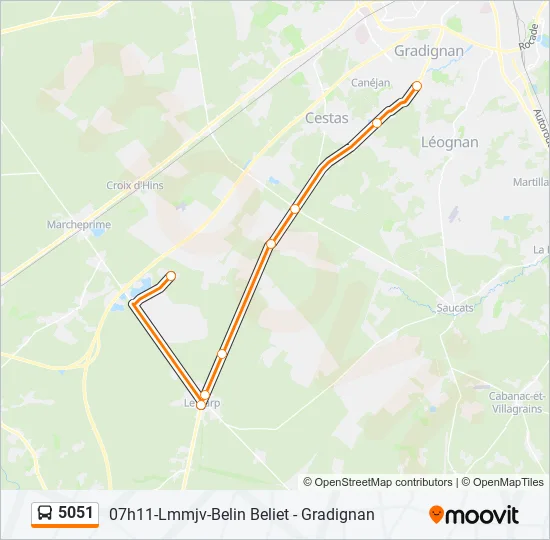 5051 Bus Line Map