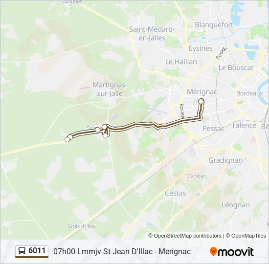 6011 Bus Line Map