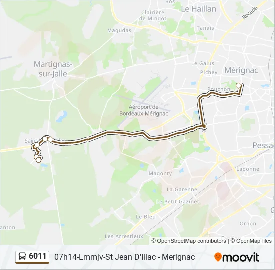 6011 Bus Line Map