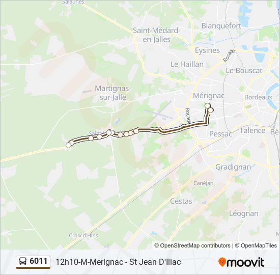 Mapa de 6011 de autobús