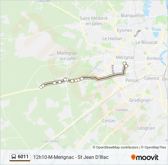 6011 Bus Line Map