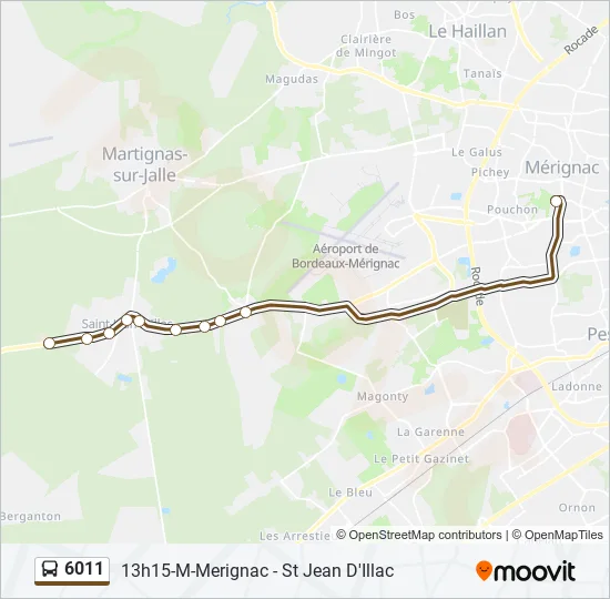 6011 Bus Line Map