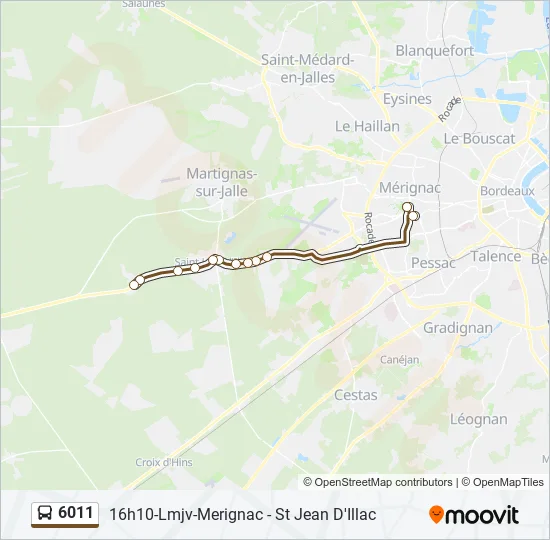 6011 Bus Line Map