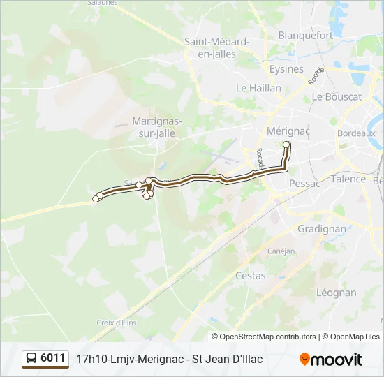 6011 Bus Line Map