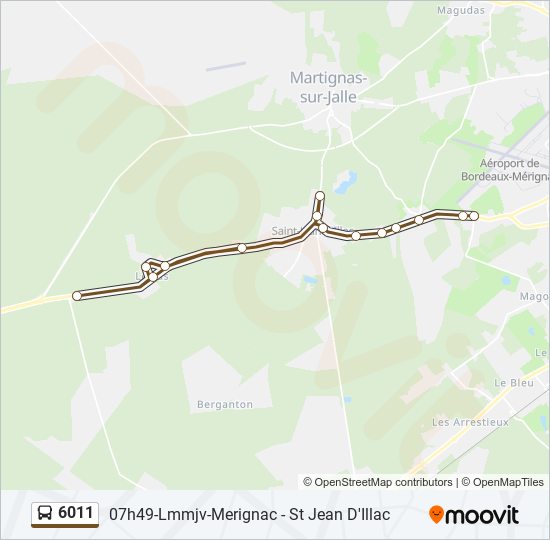 6011 bus Line Map