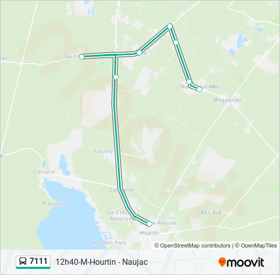 7111 Bus Line Map