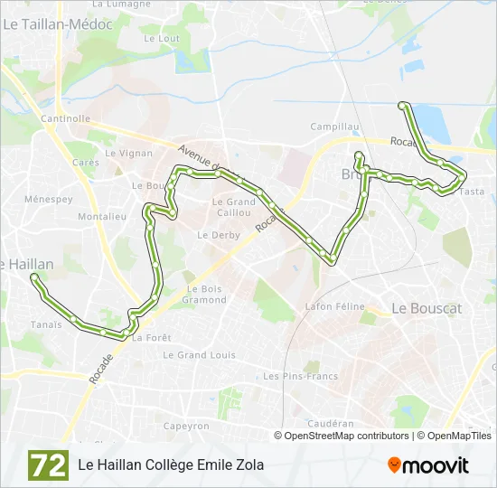 72 Bus Line Map