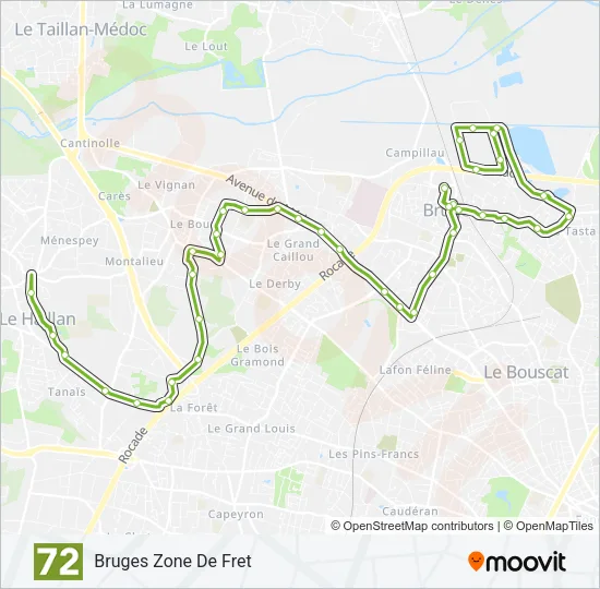 72 Bus Line Map