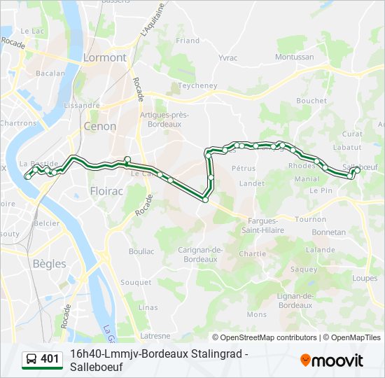 401 Route: Schedules, Stops & Maps - 23h00-Vs-Bordeaux Stalingrad ...