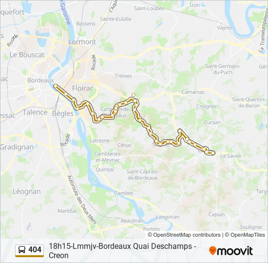 404 Bus Line Map