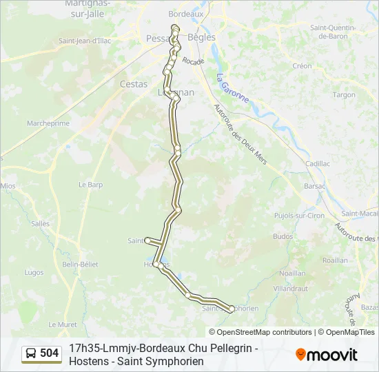 504 Bus Line Map