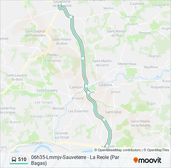 510 Bus Line Map