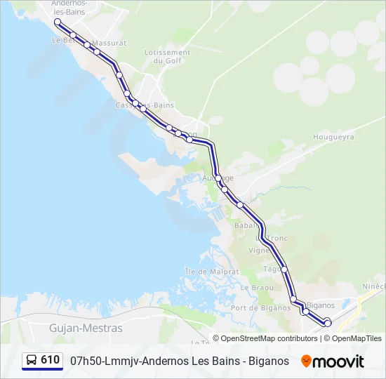 610 Bus Line Map