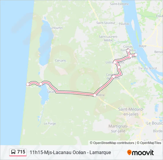 715 Bus Line Map