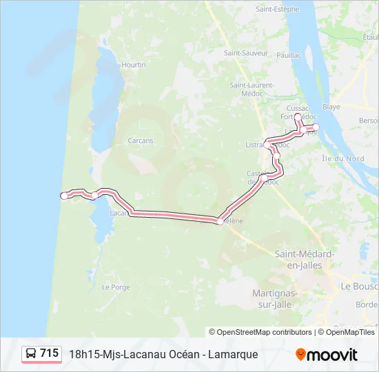 715 Bus Line Map