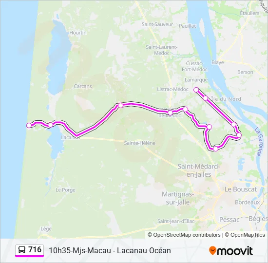 716 Bus Line Map